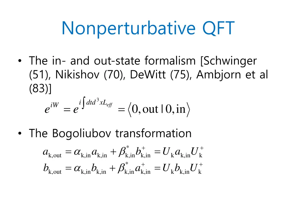 nonperturbative qft