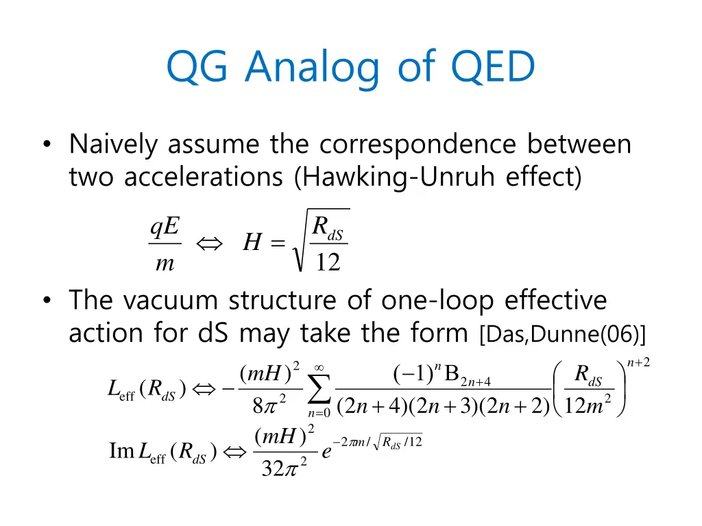 qg analog of qed