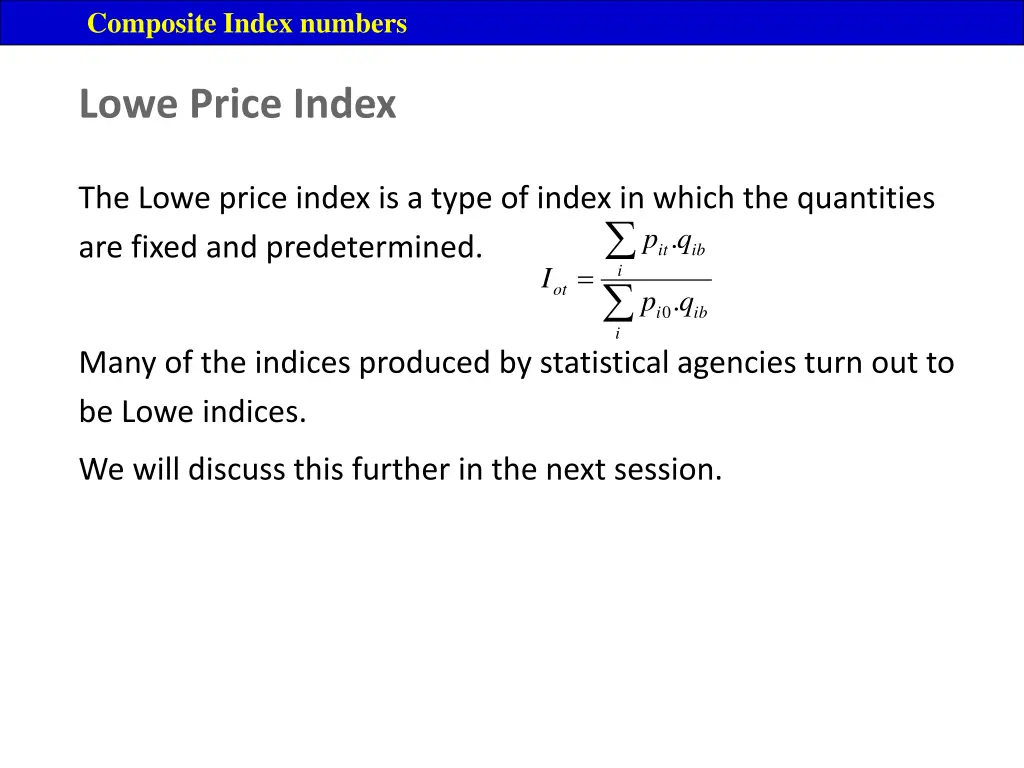 composite index numbers 10