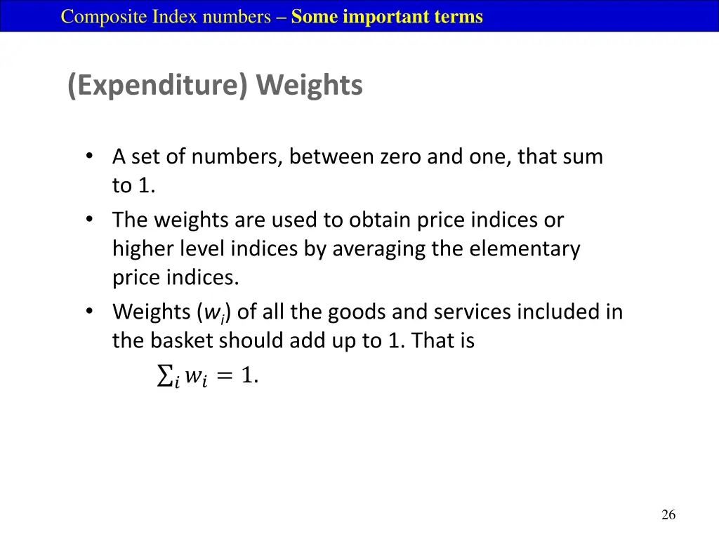 composite index numbers some important terms 10