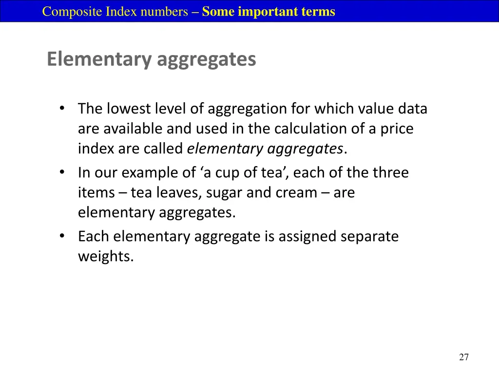 composite index numbers some important terms 11