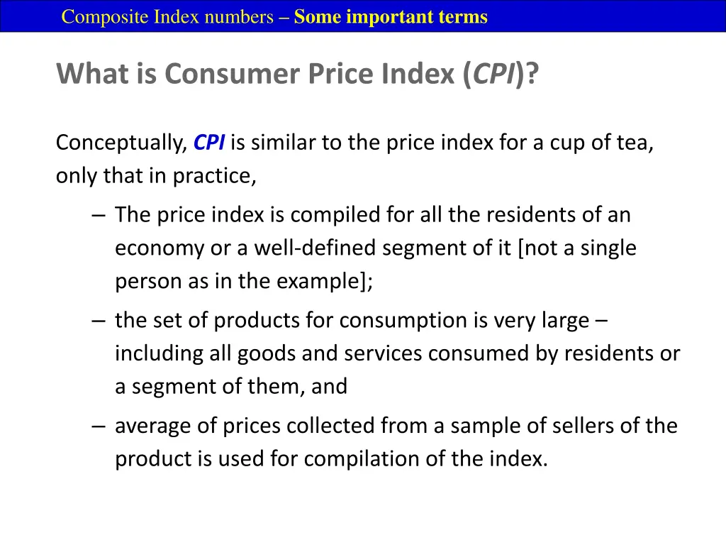 composite index numbers some important terms 2