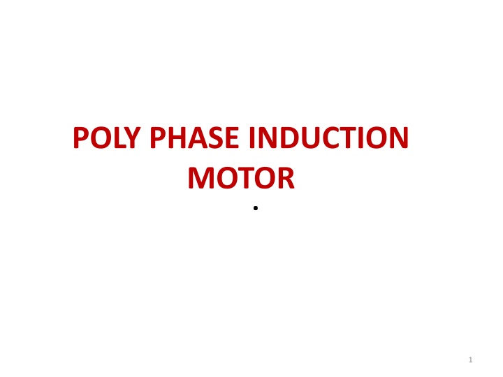 poly phase induction motor