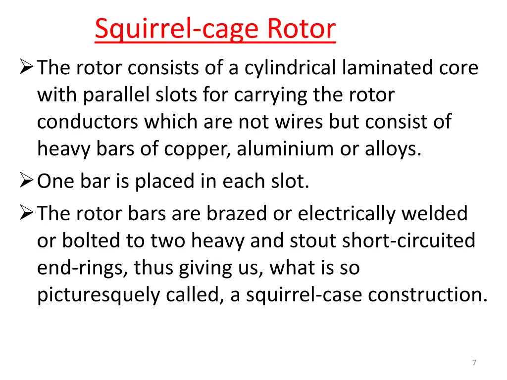 squirrel cage rotor