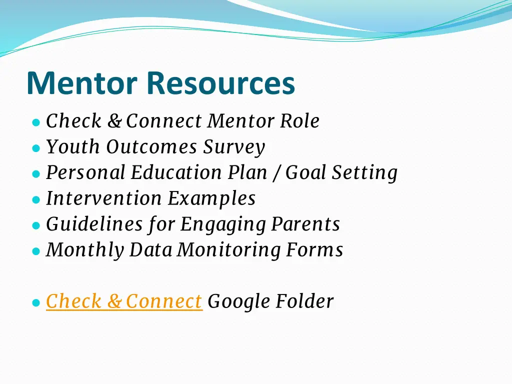 mentor resources check connect mentor role youth