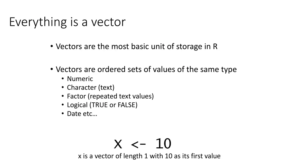 everything is a vector