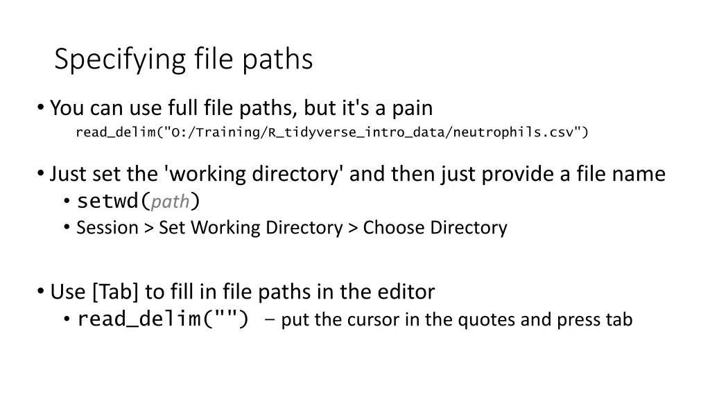 specifying file paths