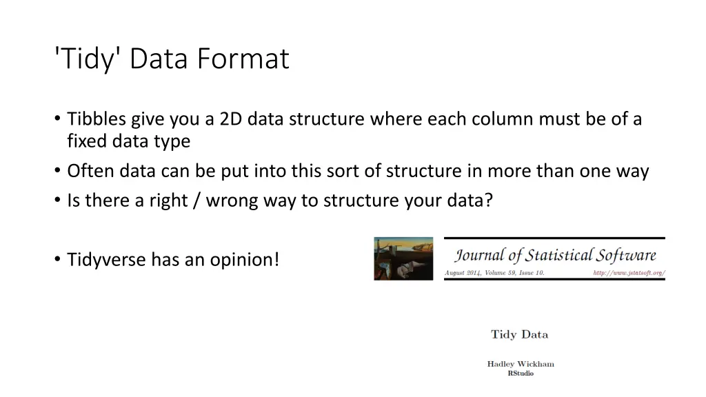 tidy data format