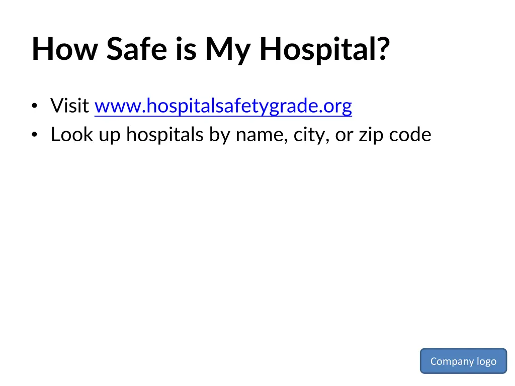 how safe is my hospital