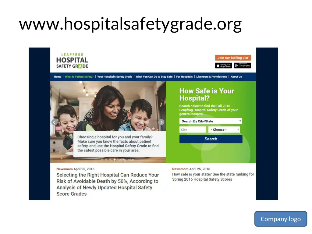 www hospitalsafetygrade org