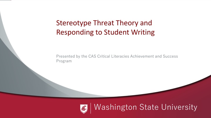 stereotype threat theory and responding