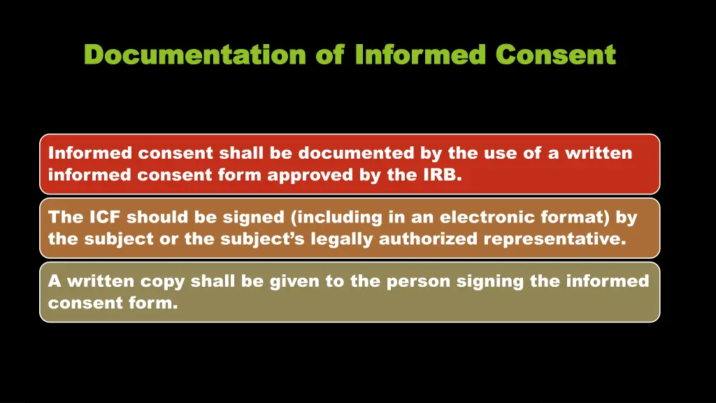 documentation of informed consent documentation