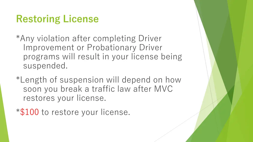 restoring license