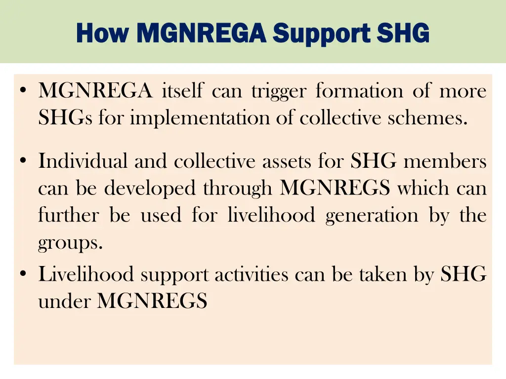 how mgnrega support shg how mgnrega support shg