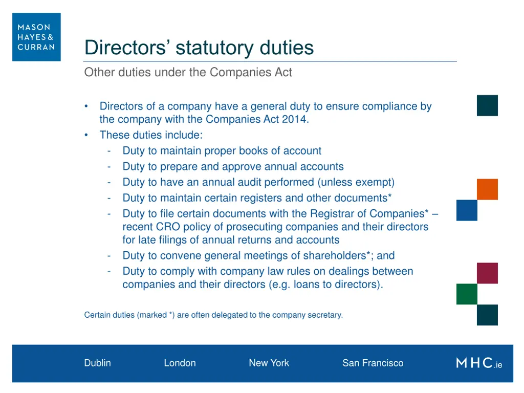 directors statutory duties