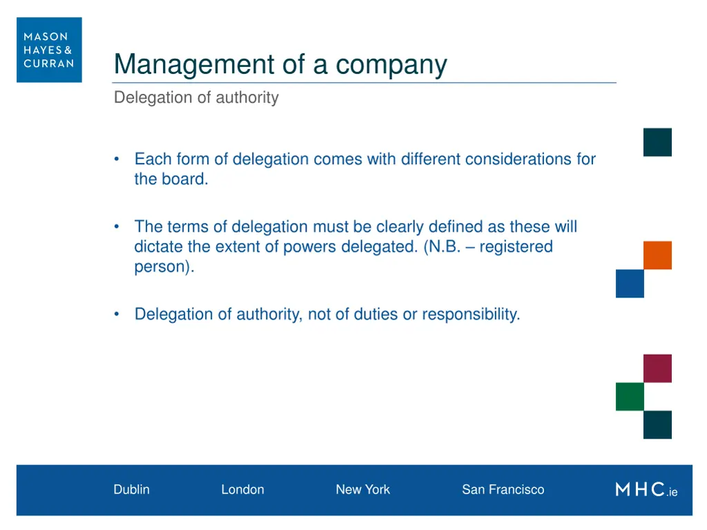 management of a company 2