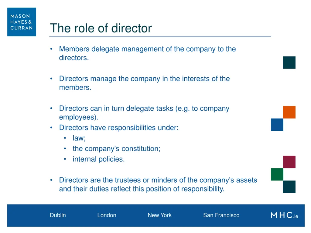 the role of director