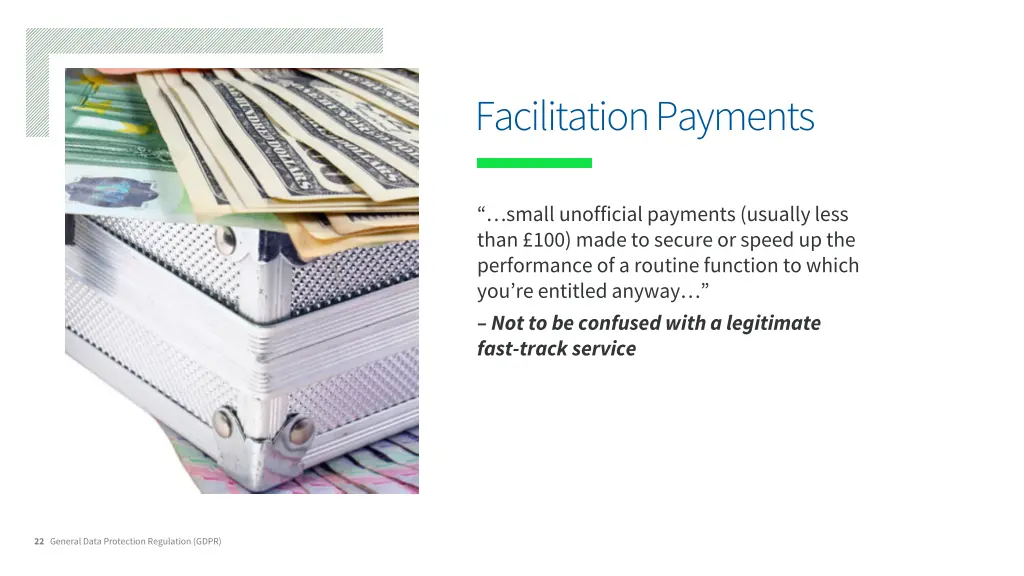 facilitation payments