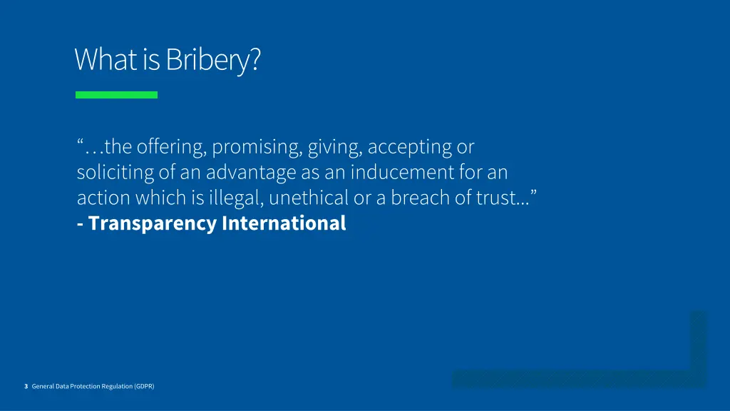 what is bribery