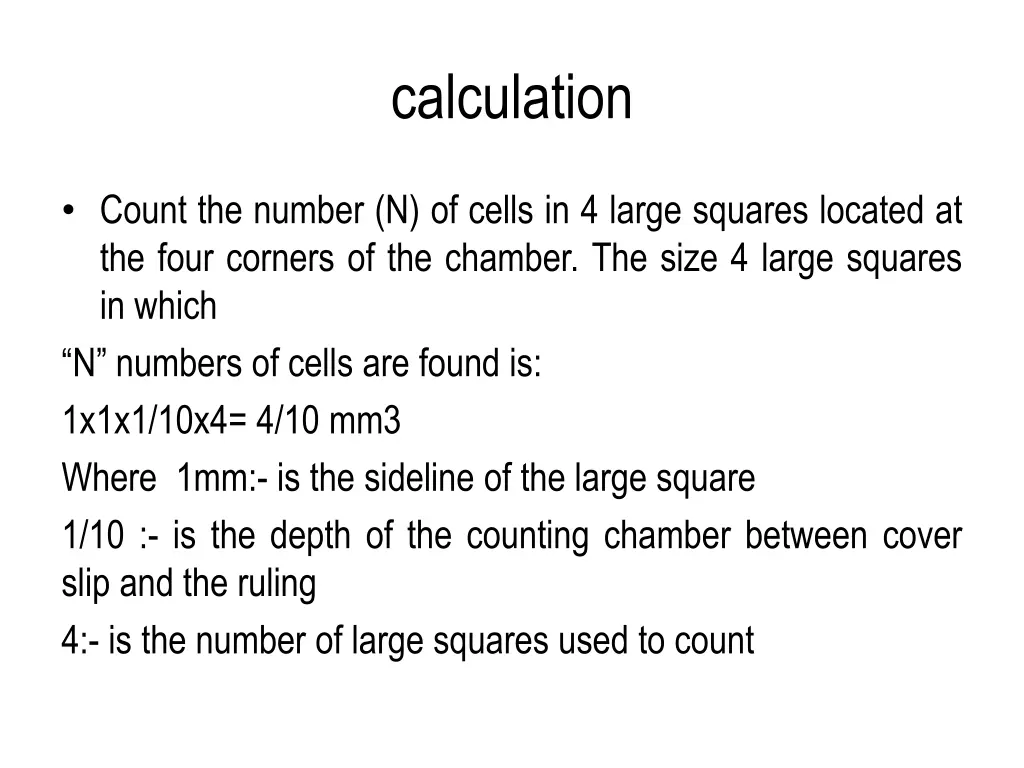 calculation