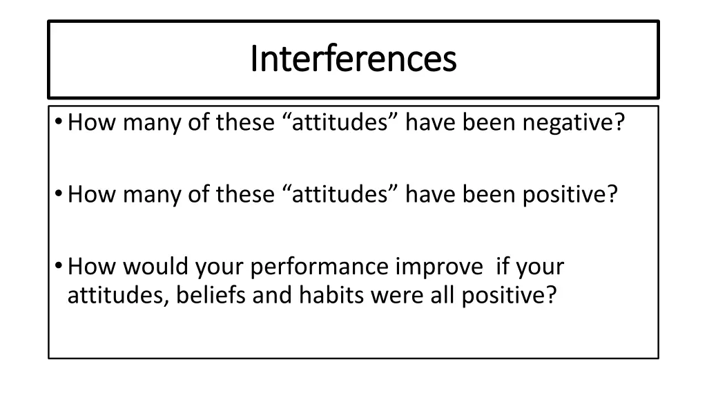 interferences interferences