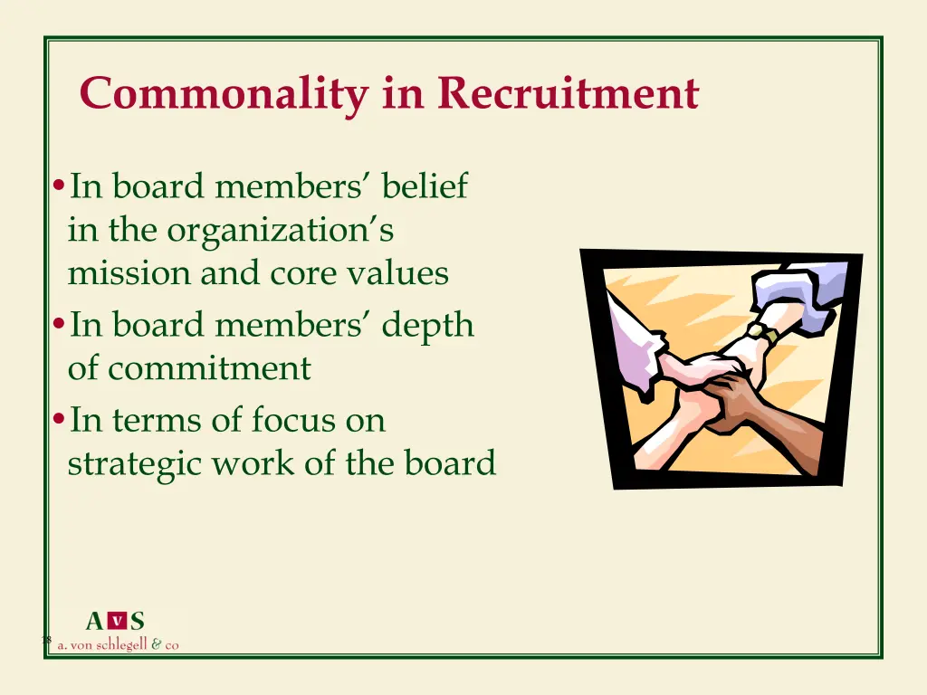 commonality in recruitment