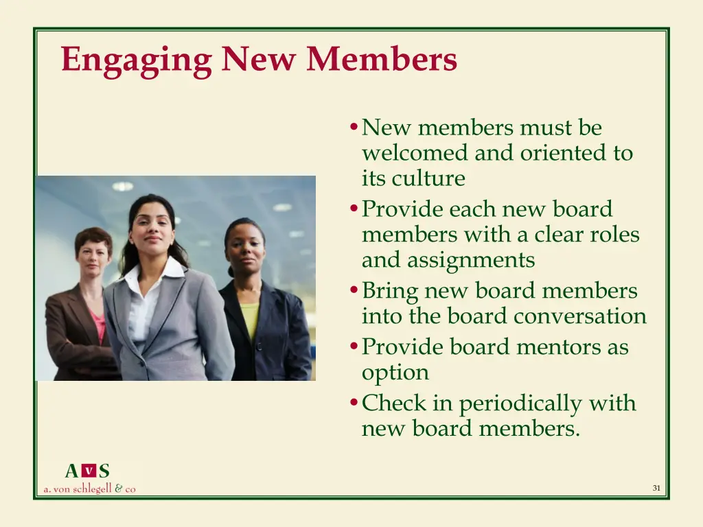 engaging new members