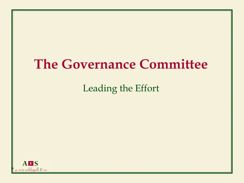 the governance committee