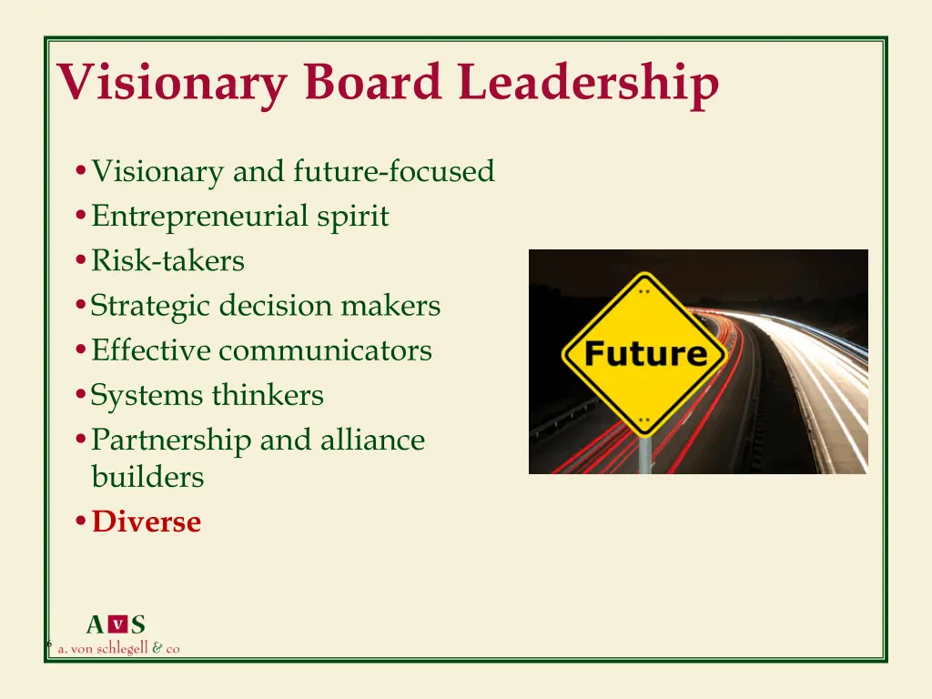 visionary board leadership