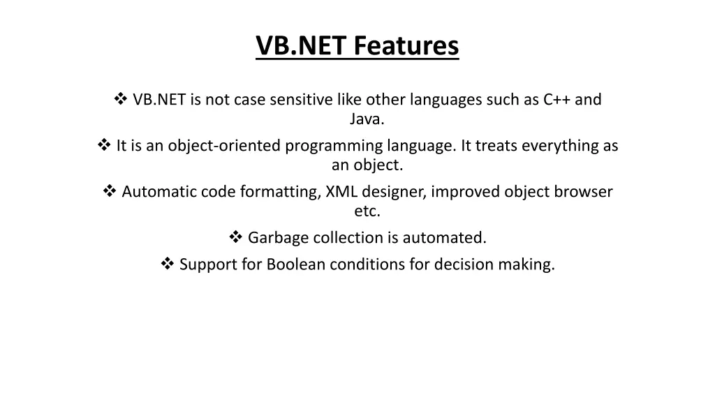 vb net features