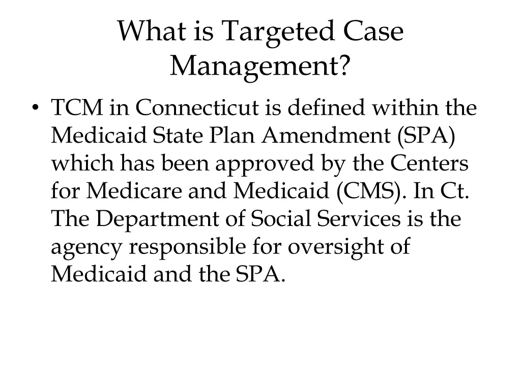 what is targeted case management