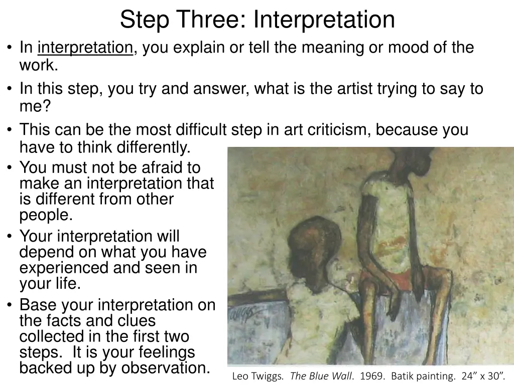 step three interpretation in interpretation