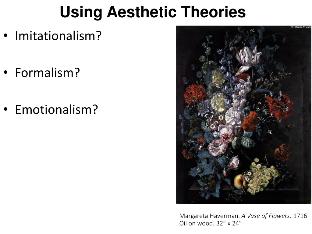 using aesthetic theories imitationalism