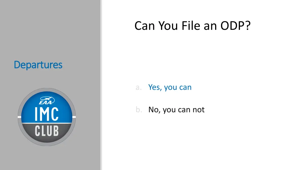 can you file an odp 1