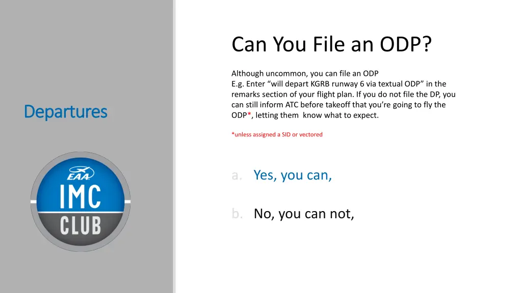 can you file an odp 2