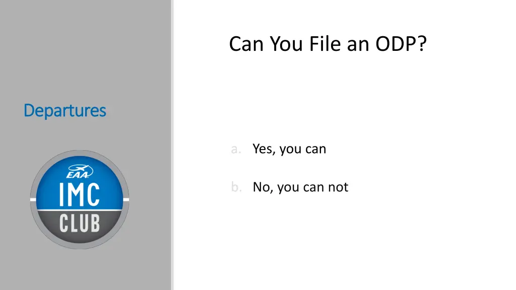 can you file an odp