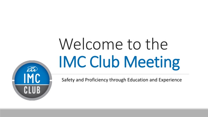 welcome to the imc club meeting imc club meeting