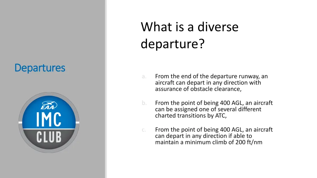 what is a diverse departure