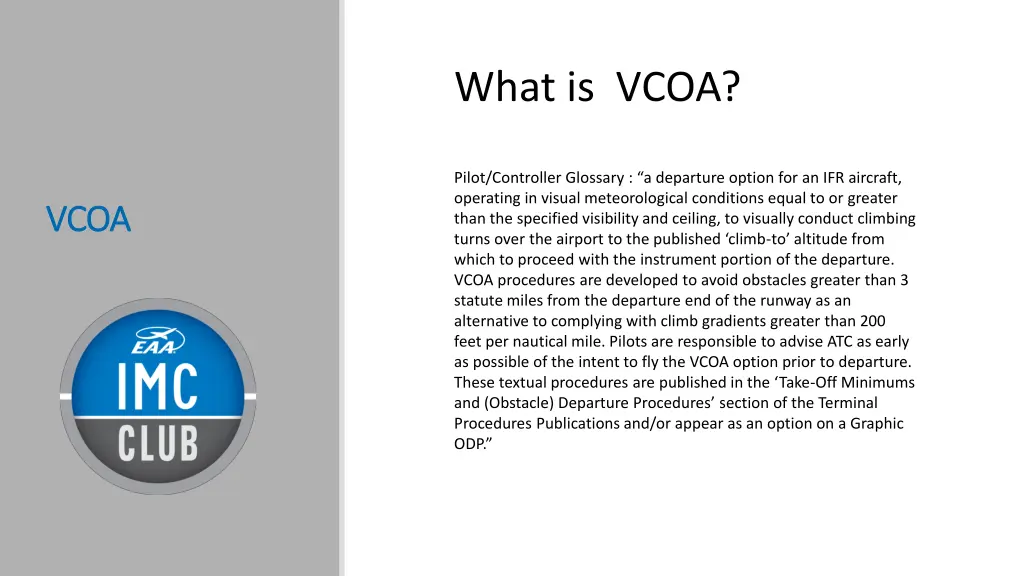 what is vcoa 3