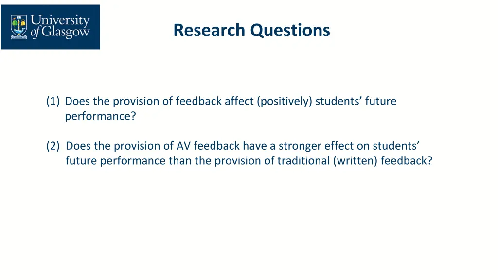 research questions