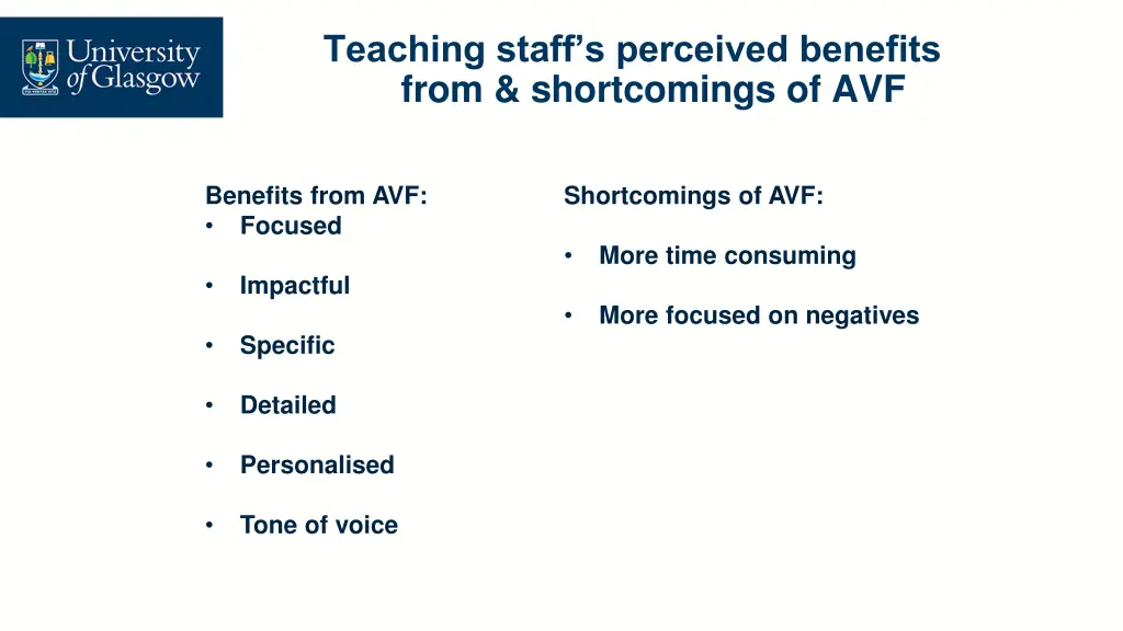 teaching staff s perceived benefits from