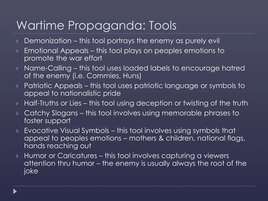 wartime propaganda tools