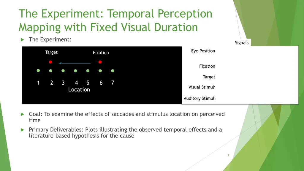 the experiment temporal perception mapping with