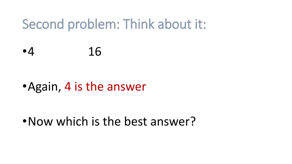 second problem think about it second problem