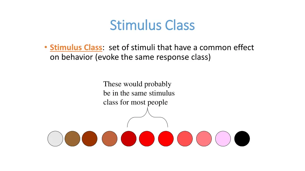 stimulus class stimulus class