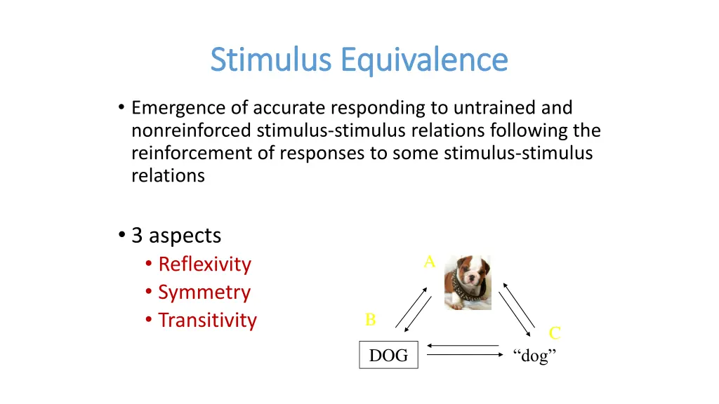 stimulus equivalence stimulus equivalence