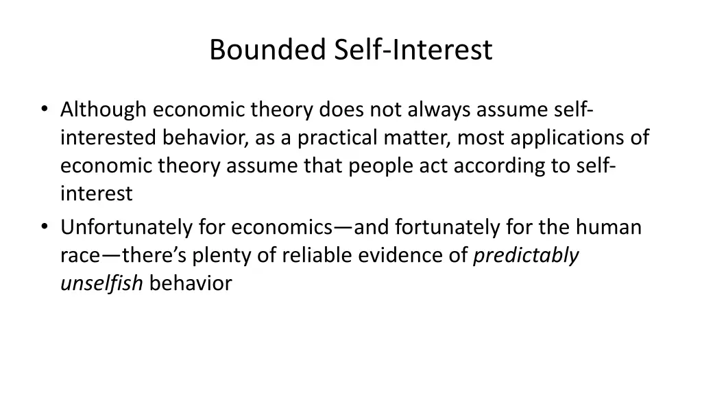 bounded self interest