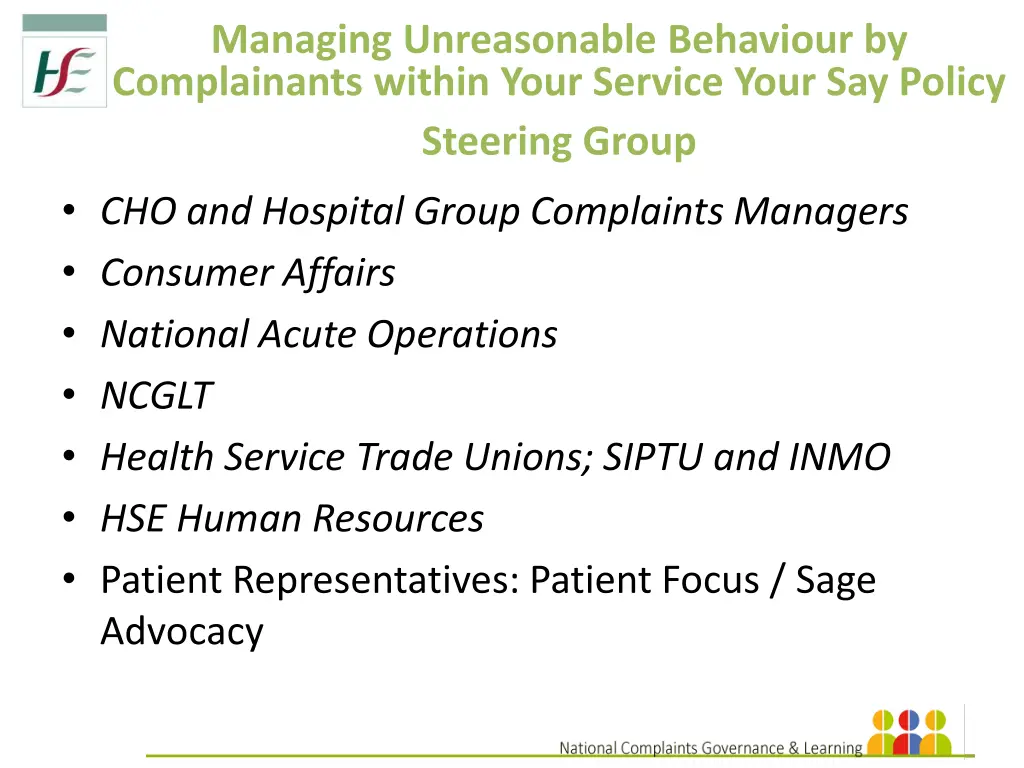 managing unreasonable behaviour by complainants 1