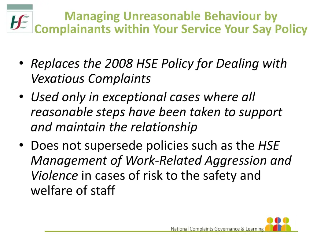 managing unreasonable behaviour by complainants 3