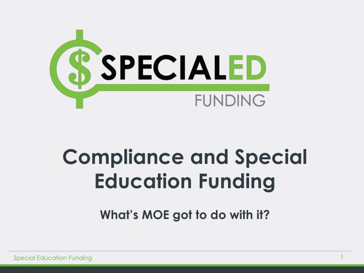 compliance and special education funding